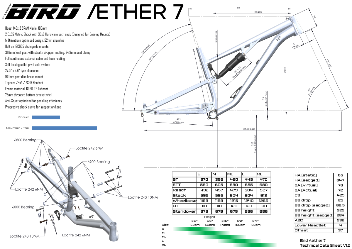 Aether Shimano 12 Speed Bird MTB // Born in Swinley, Built in the UK.